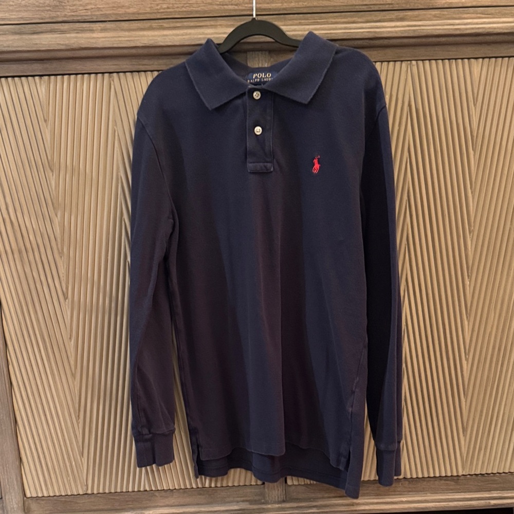 Polo by Ralph Lauren Dark Blue Shirt with Yellow Accents